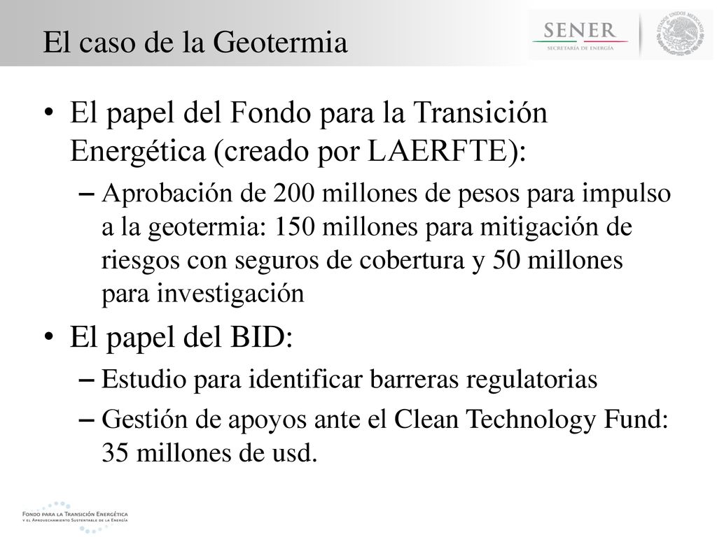 El papel del Fondo para la Transición Energética (creado por LAERFTE):