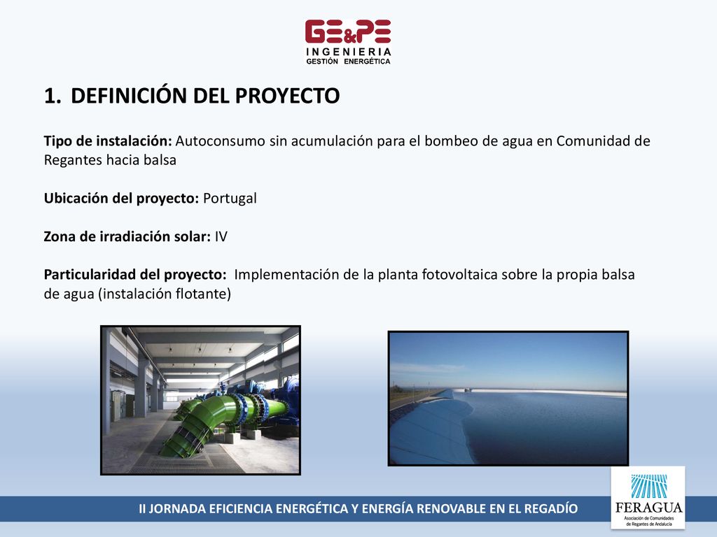 II JORNADA EFICIENCIA ENERGÉTICA Y ENERGÍA RENOVABLE EN EL REGADÍO