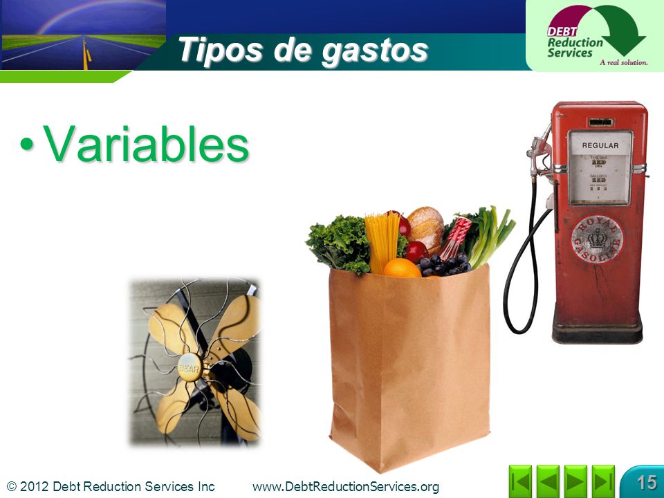 Variables Tipos de gastos DC: Rev: