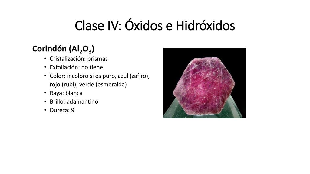 Clase IV: Óxidos e Hidróxidos