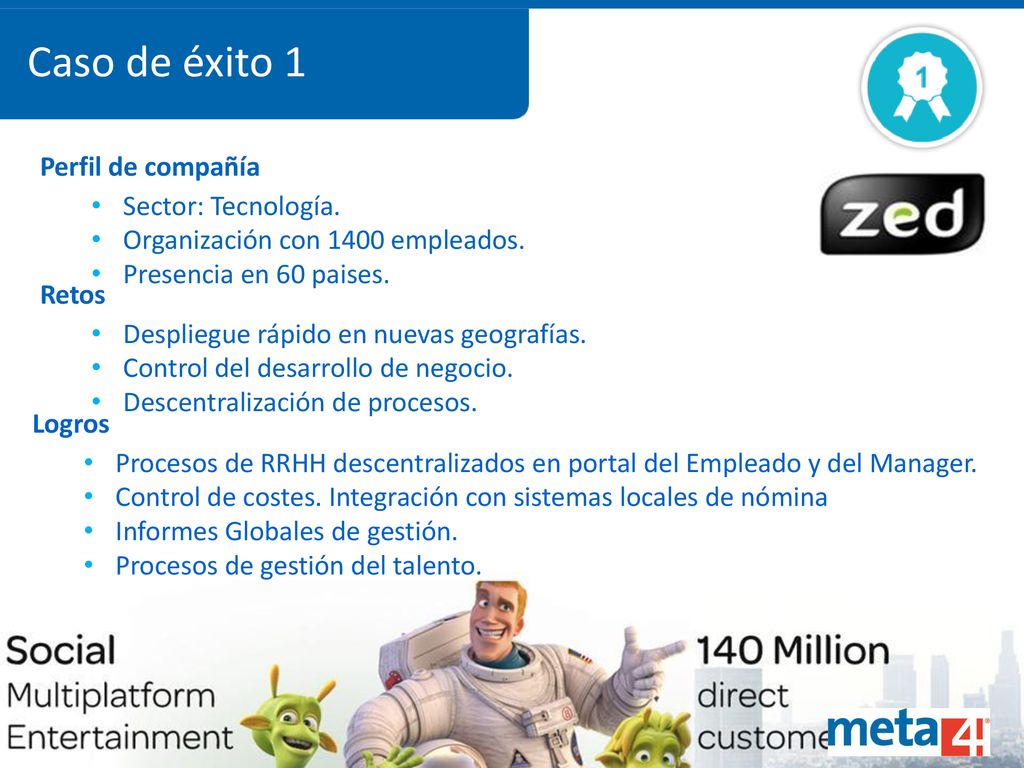 Caso de éxito 1 Perfil de compañía Sector: Tecnología.