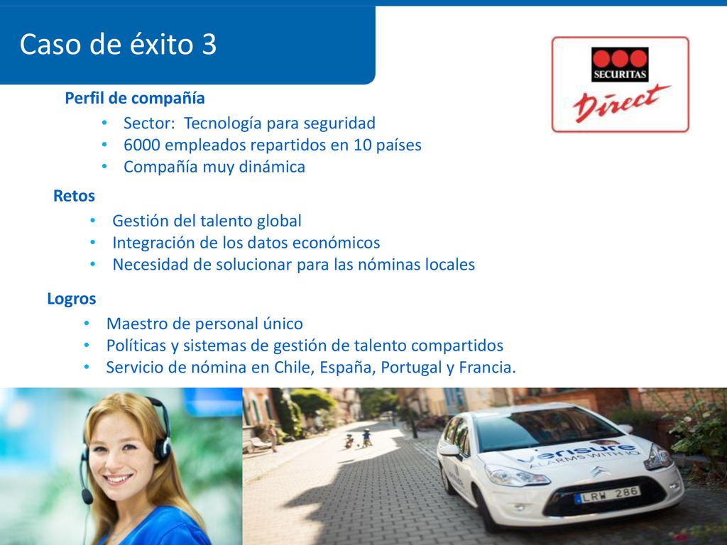 Caso de éxito 3 Perfil de compañía Sector: Tecnología para seguridad