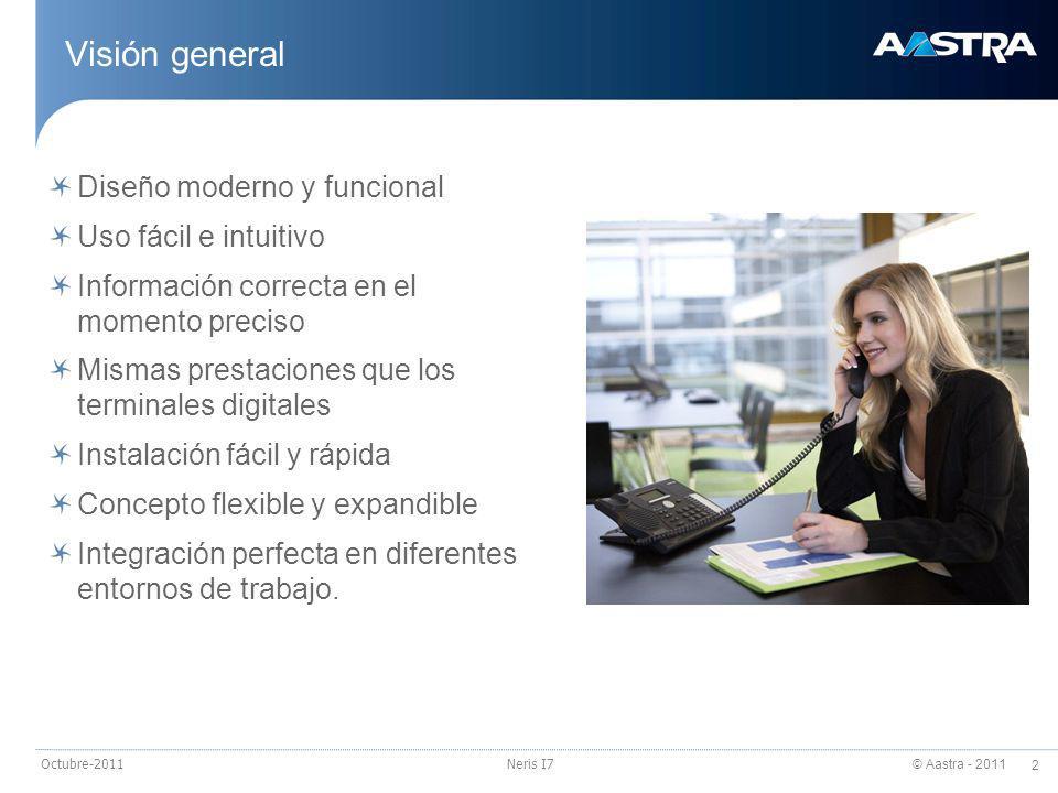 Visión general Diseño moderno y funcional Uso fácil e intuitivo