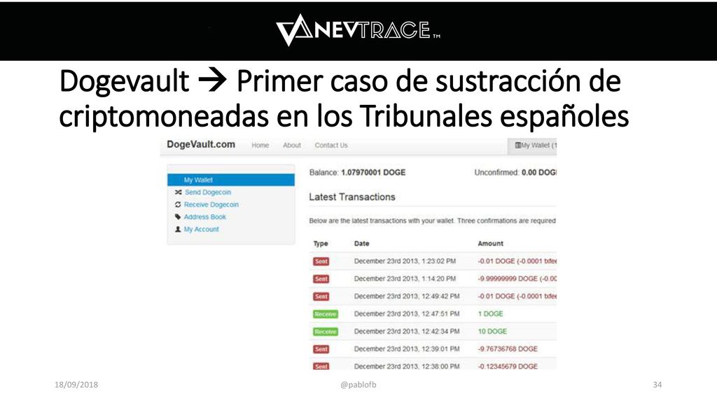 Dogevault  Primer caso de sustracción de criptomoneadas en los Tribunales españoles