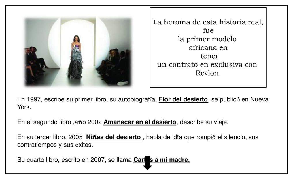 La heroína de esta historia real, fue la primer modelo africana en