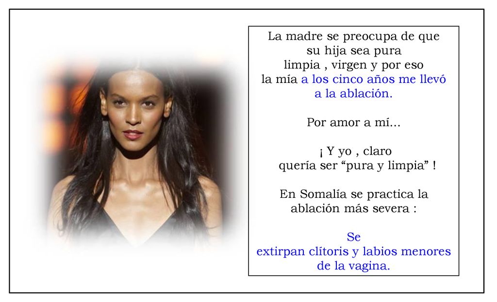 La madre se preocupa de que su hija sea pura limpia , virgen y por eso