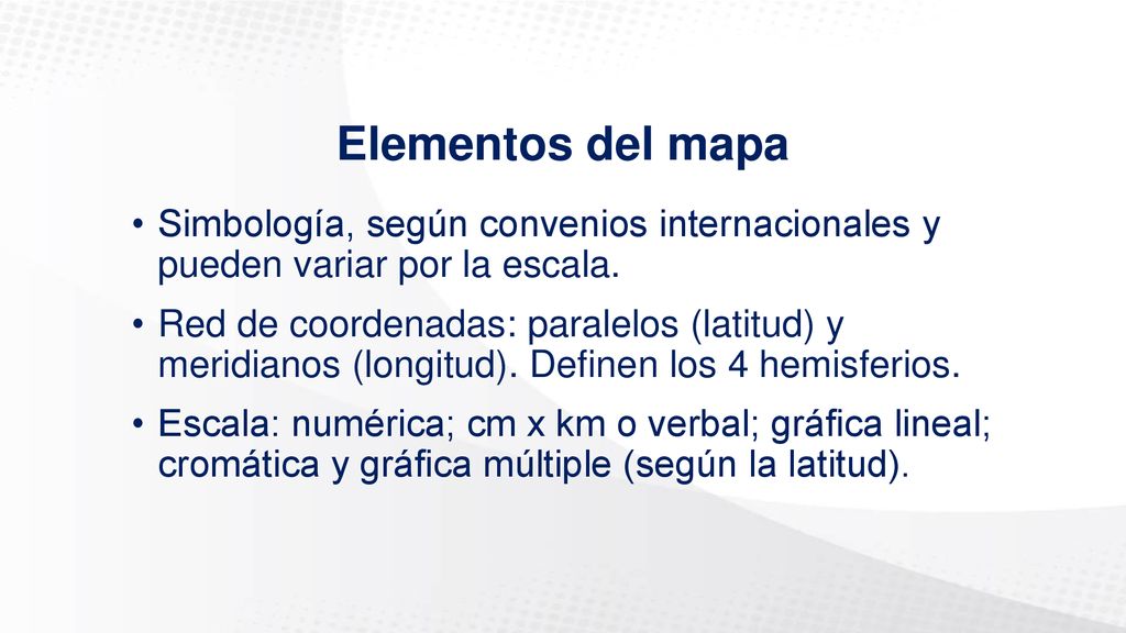 Elementos del mapa Simbología, según convenios internacionales y pueden variar por la escala.
