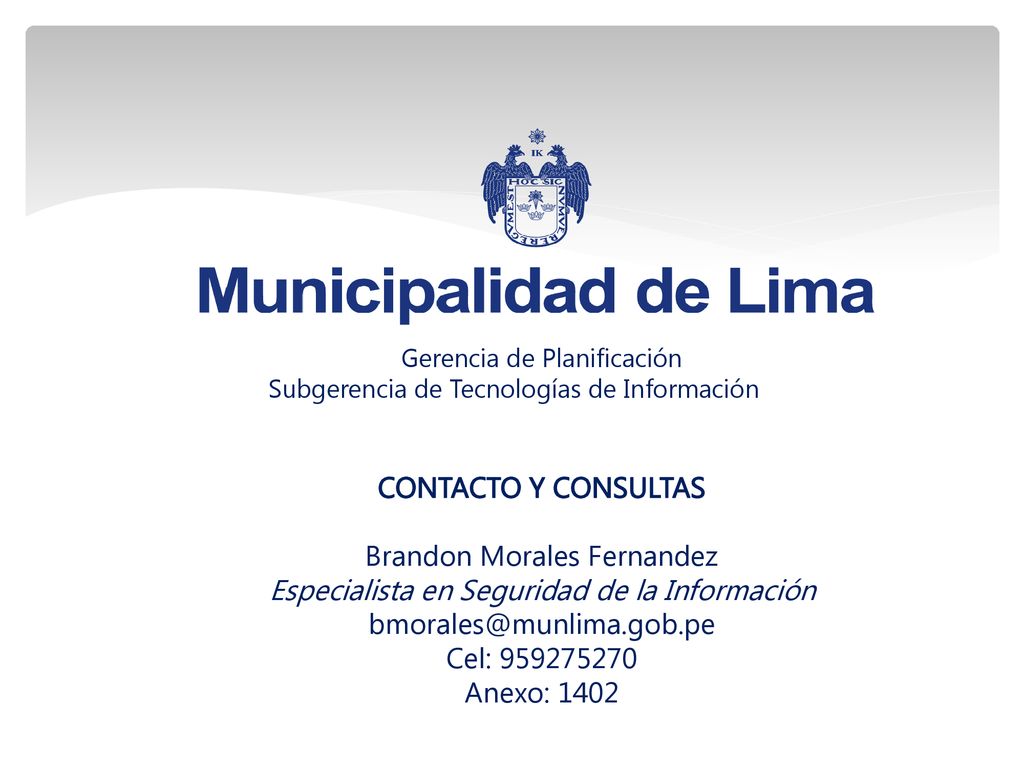 Brandon Morales Fernandez Especialista en Seguridad de la Información