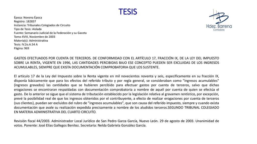 TESIS Época: Novena Época. Registro: Instancia: Tribunales Colegiados de Circuito. Tipo de Tesis: Aislada.