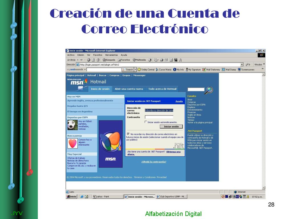Creación de una Cuenta de Correo Electrónico