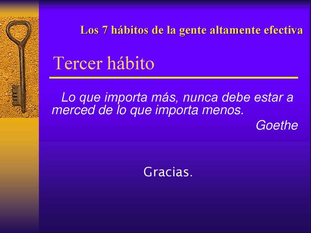Los 7 hábitos de la gente altamente efectiva Tercer hábito