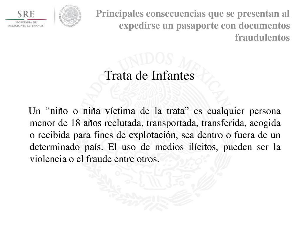 Principales consecuencias que se presentan al expedirse un pasaporte con documentos fraudulentos