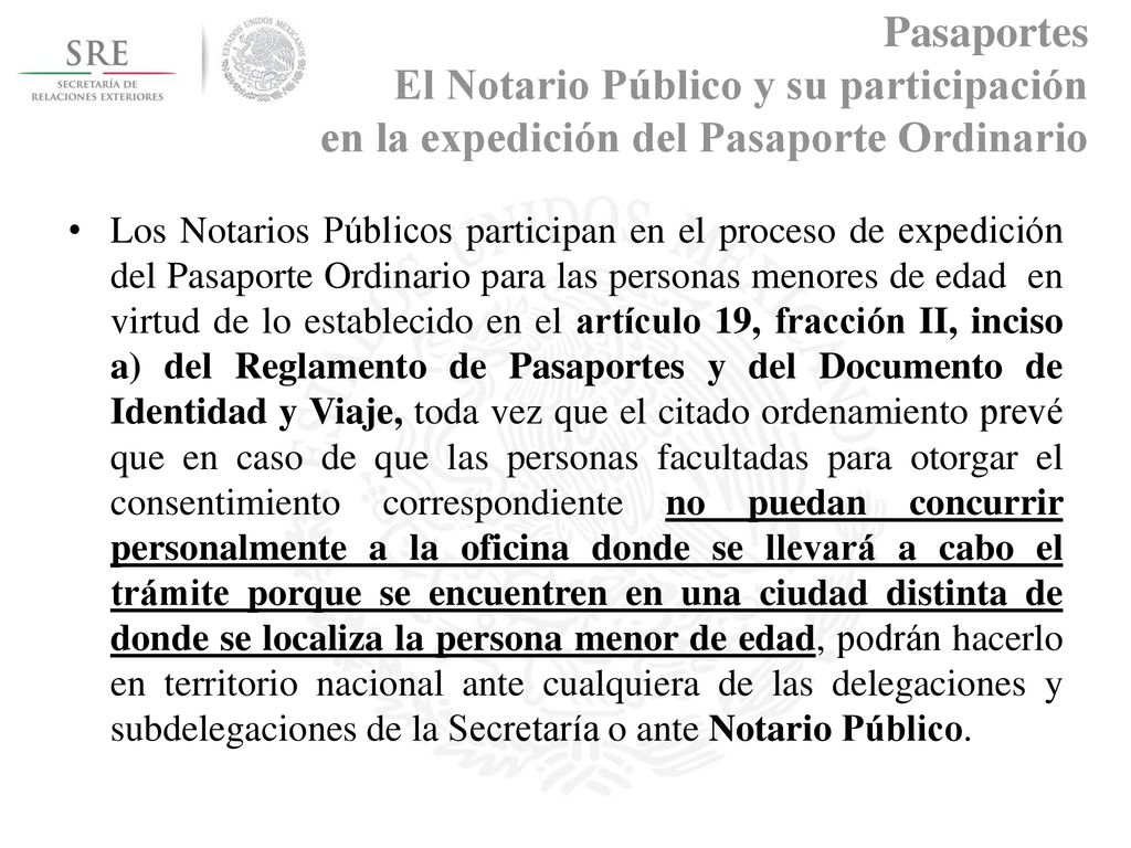 Pasaportes El Notario Público y su participación en la expedición del Pasaporte Ordinario