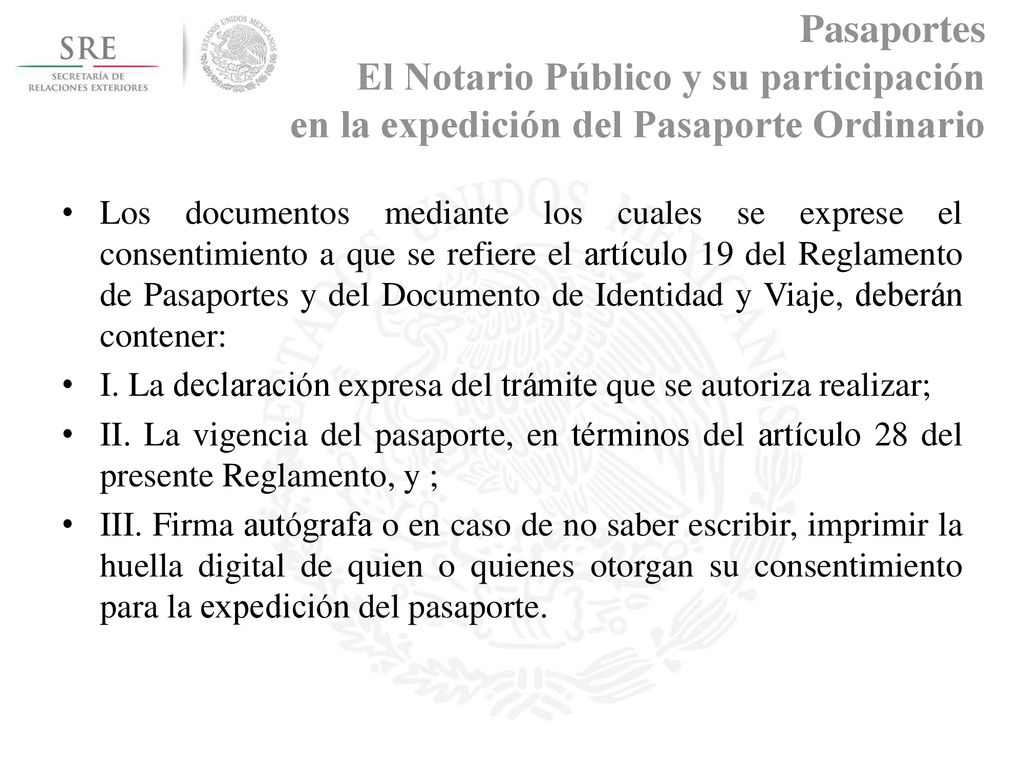 Pasaportes El Notario Público y su participación en la expedición del Pasaporte Ordinario