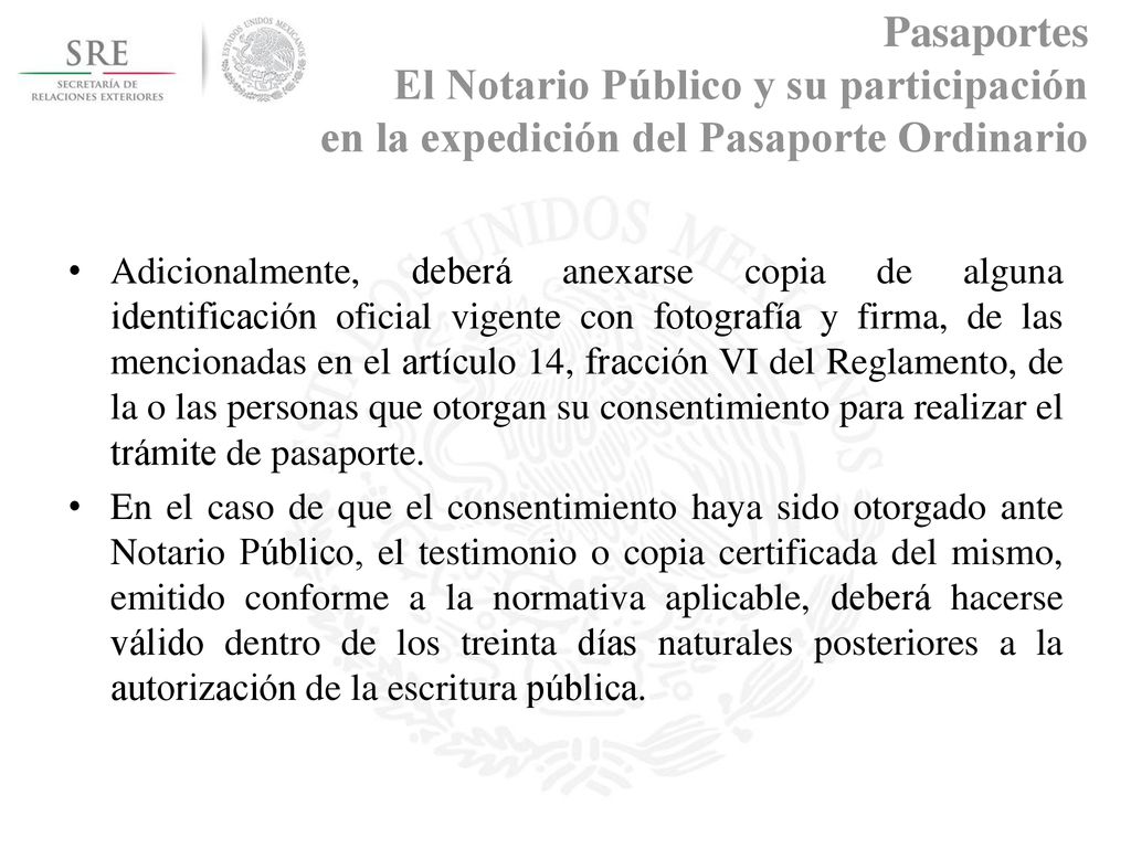 Pasaportes El Notario Público y su participación en la expedición del Pasaporte Ordinario