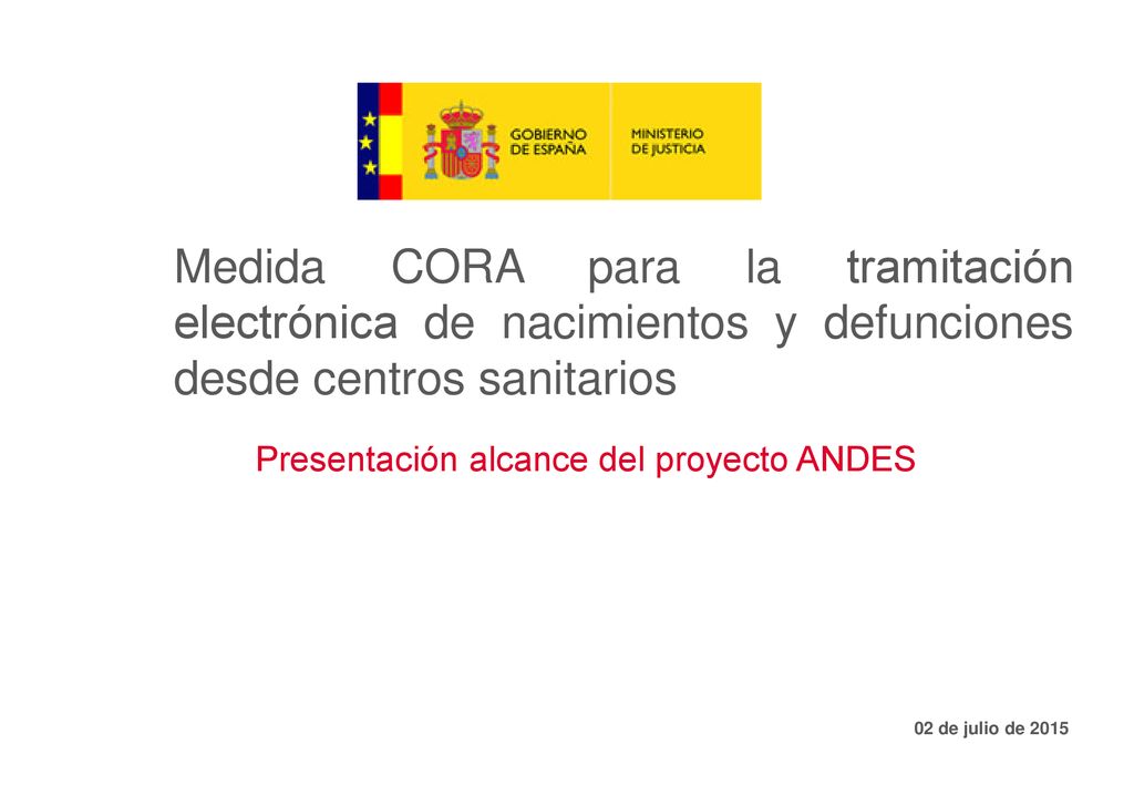 Medida CORA para la tramitación electrónica de nacimientos y defunciones desde centros sanitarios