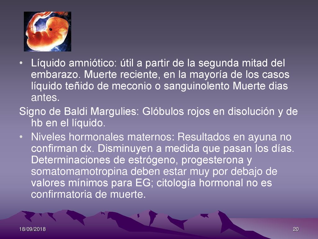 Líquido amniótico: útil a partir de la segunda mitad del embarazo