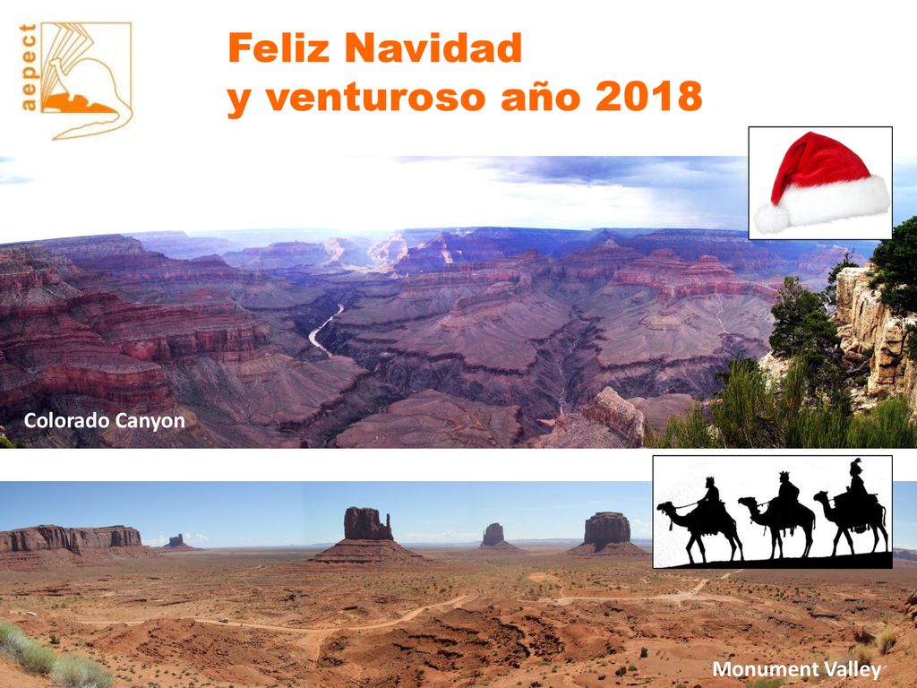Feliz Navidad y venturoso año 2018 Colorado Canyon Monument Valley