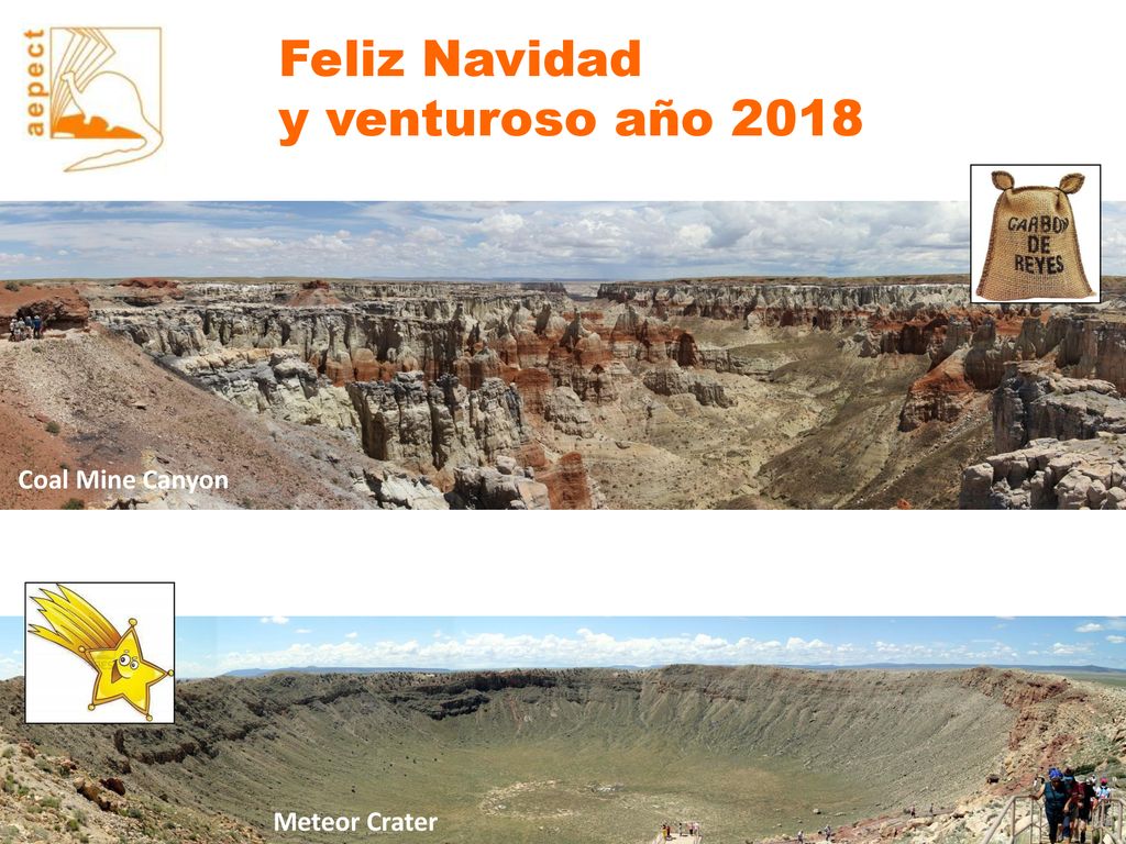 Feliz Navidad y venturoso año 2018 Meteor Crater Coal Mine Canyon