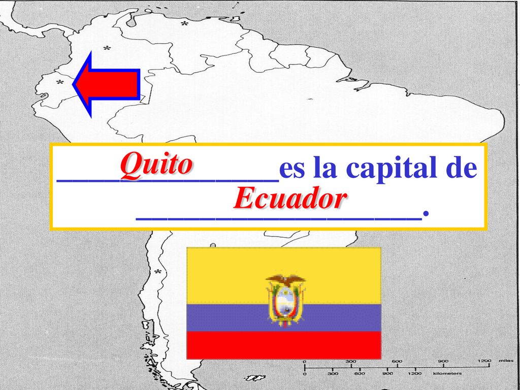 Quito ______________es la capital de __________________. Ecuador
