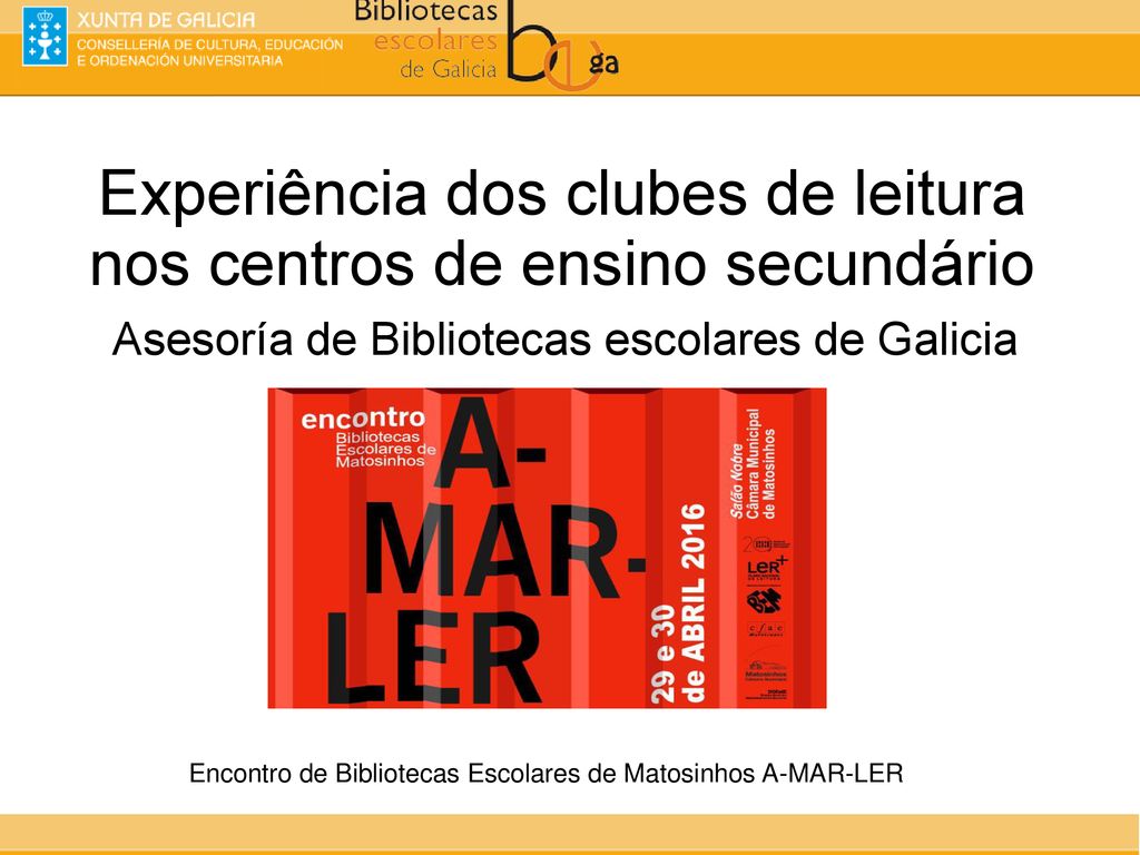 Experiência dos clubes de leitura nos centros de ensino secundário