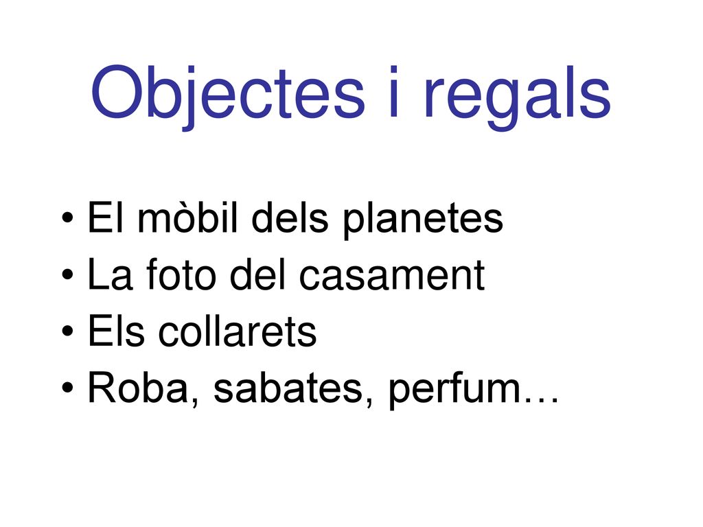 Objectes i regals El mòbil dels planetes La foto del casament