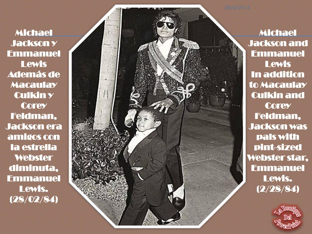 Michael Jackson y Emmanuel Lewis Michael Jackson and Emmanuel Lewis