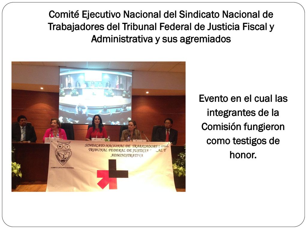 Comité Ejecutivo Nacional del Sindicato Nacional de Trabajadores del Tribunal Federal de Justicia Fiscal y Administrativa y sus agremiados