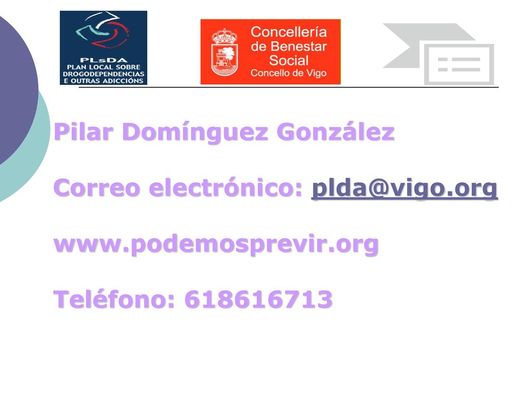 Pilar Domínguez González Correo electrónico: org www