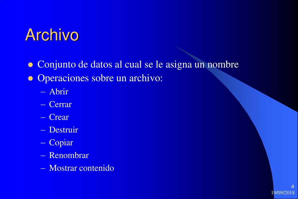 Archivo Conjunto de datos al cual se le asigna un nombre