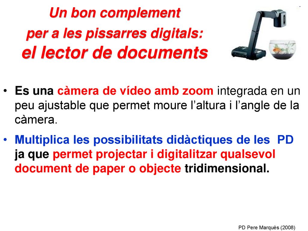 Un bon complement per a les pissarres digitals: el lector de documents