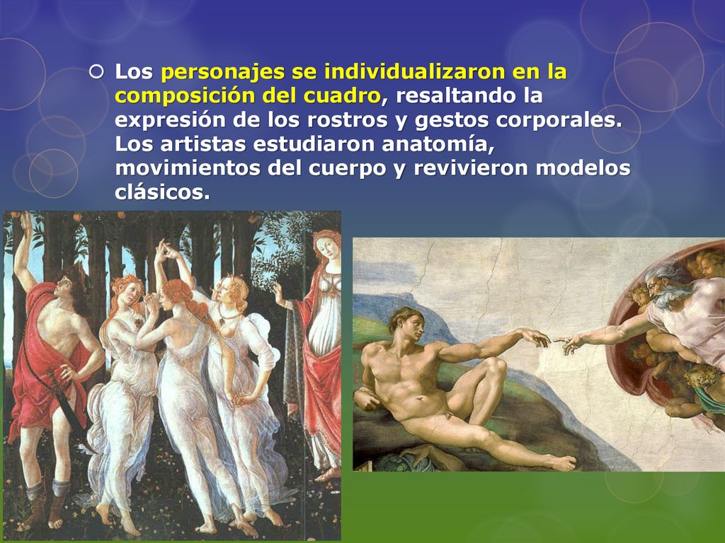 Los personajes se individualizaron en la composición del cuadro, resaltando la expresión de los rostros y gestos corporales.