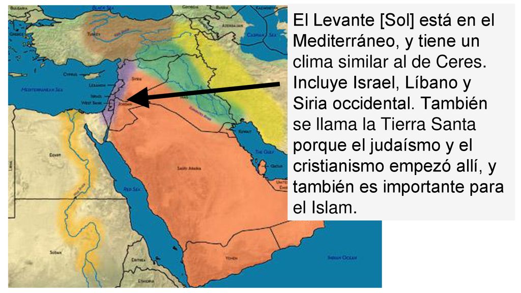 El Levante [Sol] está en el Mediterráneo, y tiene un clima similar al de Ceres.