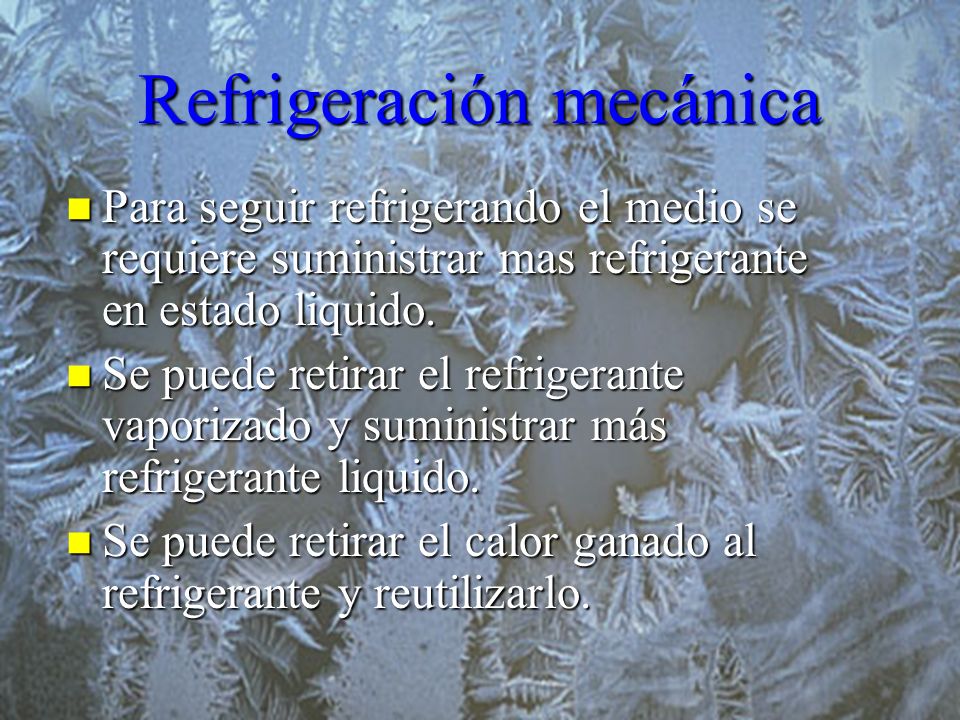 Refrigeración mecánica