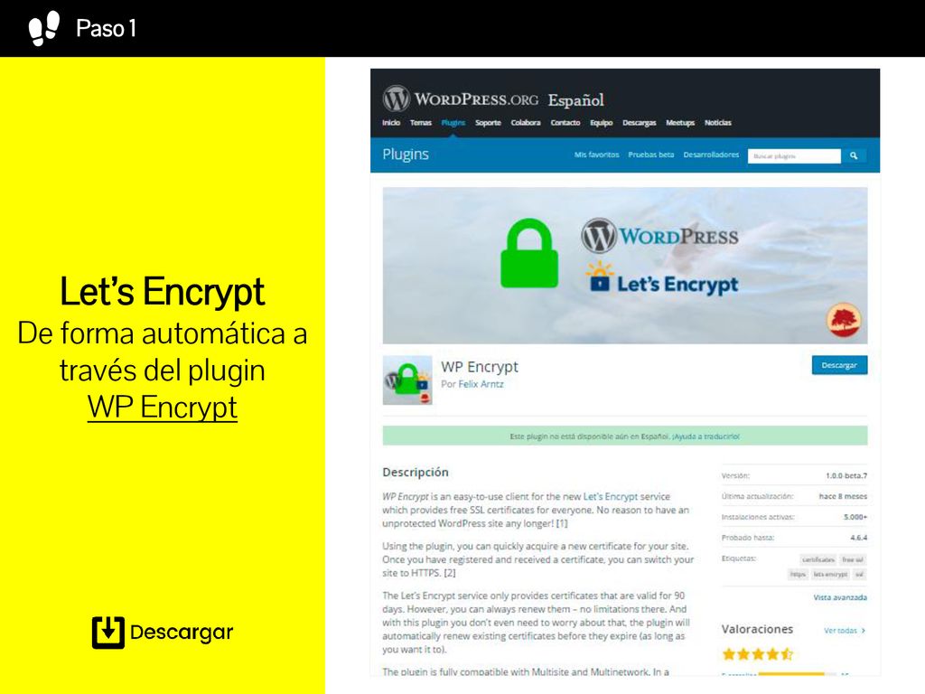 Let’s Encrypt De forma automática a través del plugin WP Encrypt