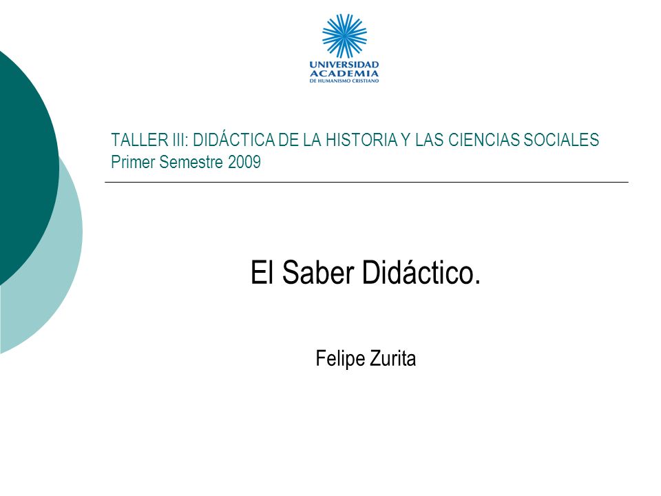 El Saber Didáctico. Felipe Zurita
