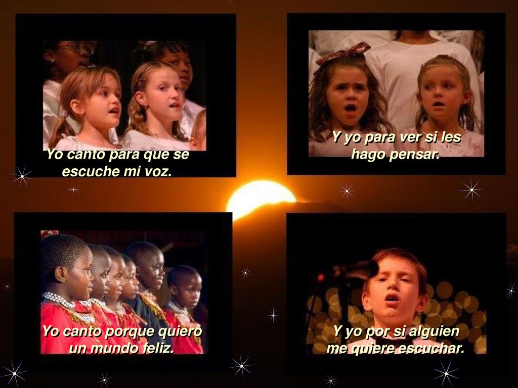 Y yo para ver si les hago pensar. Yo canto para que se escuche mi voz.