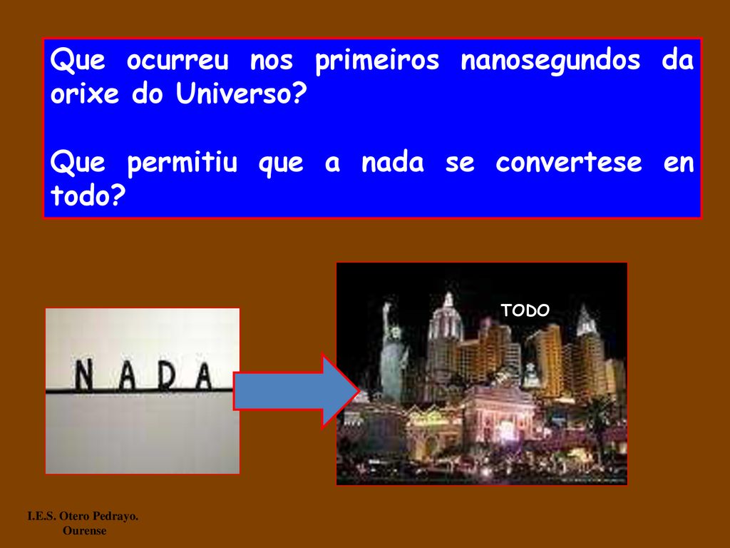 Que ocurreu nos primeiros nanosegundos da orixe do Universo