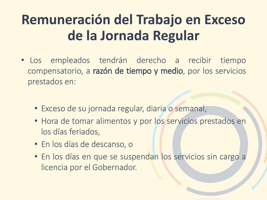 Remuneración del Trabajo en Exceso de la Jornada Regular