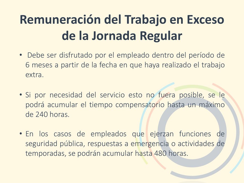 Remuneración del Trabajo en Exceso de la Jornada Regular