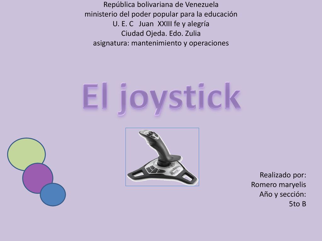 República bolivariana de Venezuela ministerio del poder popular para la educación U. E. C Juan XXIII fe y alegría Ciudad Ojeda. Edo. Zulia asignatura: mantenimiento y operaciones