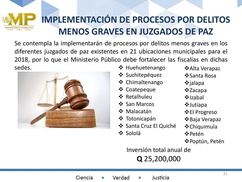 IMPLEMENTACIÓN DE PROCESOS POR DELITOS MENOS GRAVES EN JUZGADOS DE PAZ