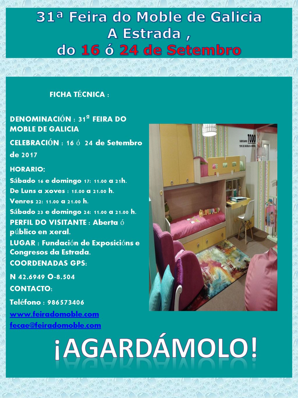 31ª Feira do Moble de Galicia A Estrada , do 16 ó 24 de Setembro