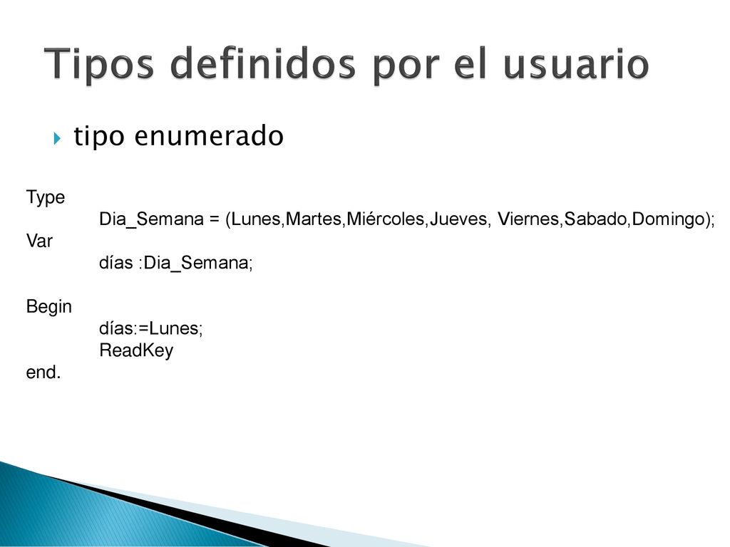 Tipos definidos por el usuario