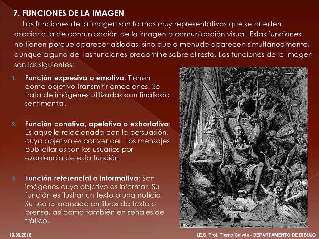 7. FUNCIONES DE LA IMAGEN Las funciones de la imagen son formas muy representativas que se pueden.