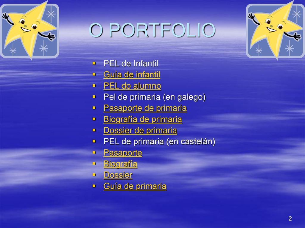 O PORTFOLIO PEL de Infantil Guía de infantil PEL do alumno