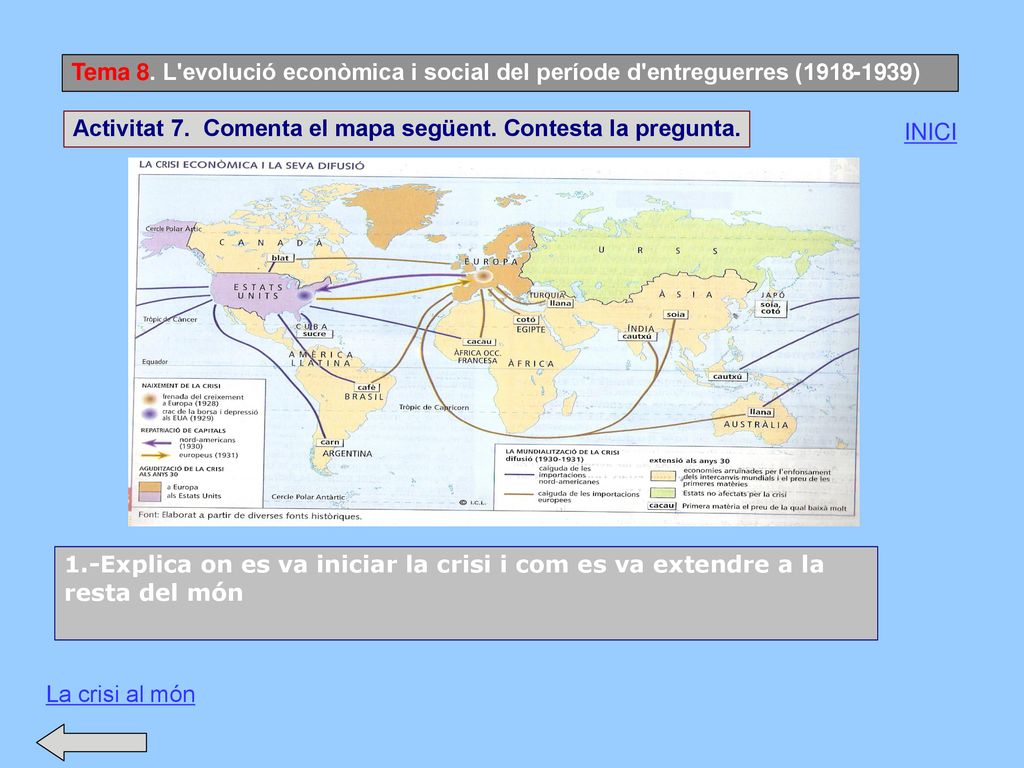 Tema 8. L evolució econòmica i social del període d entreguerres ( )