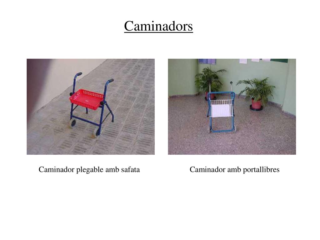 Caminadors Caminador plegable amb safata Caminador amb portallibres