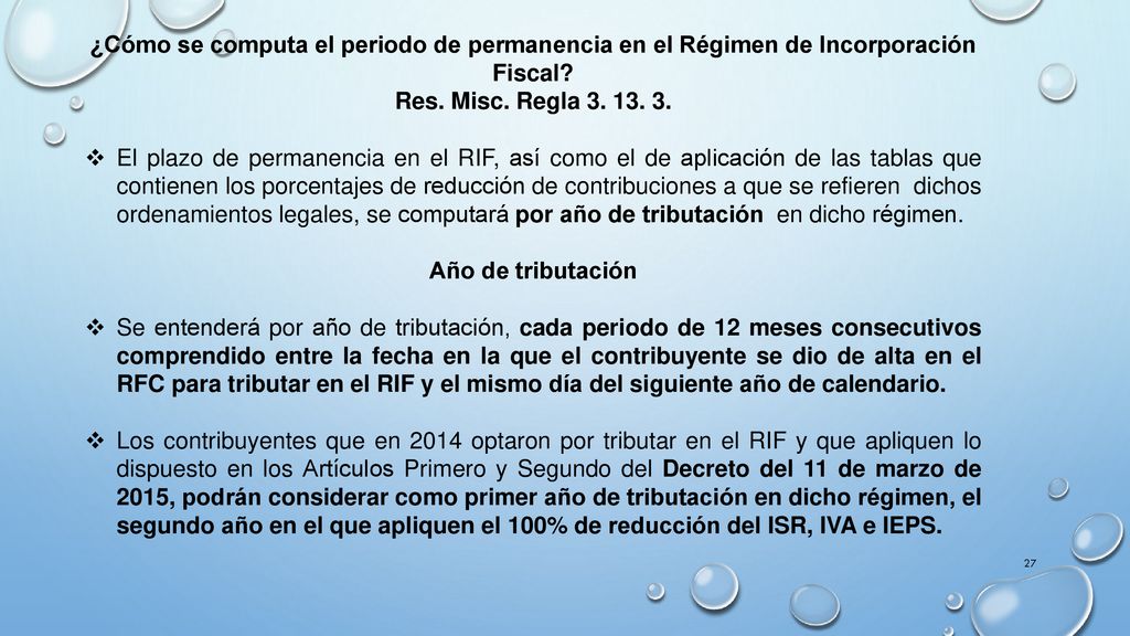 ¿Cómo se computa el periodo de permanencia en el Régimen de Incorporación Fiscal