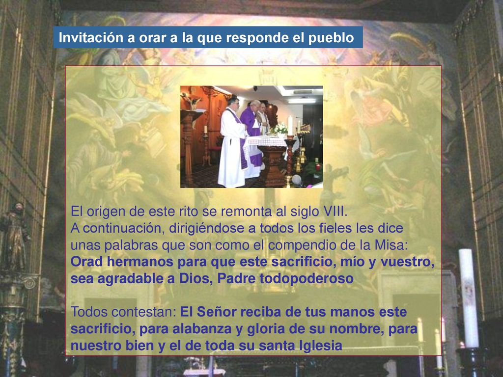 Invitación a orar a la que responde el pueblo
